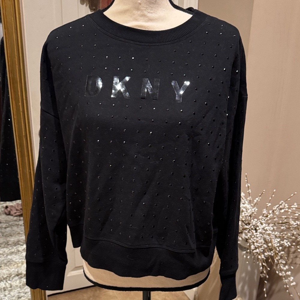 DKNY Black Studded Sweatshirt